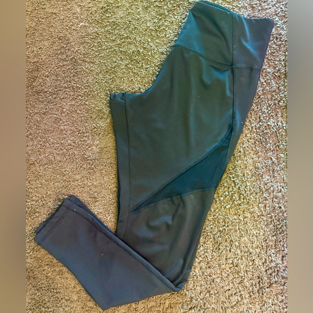 Black Mesh Cut Out Leggings